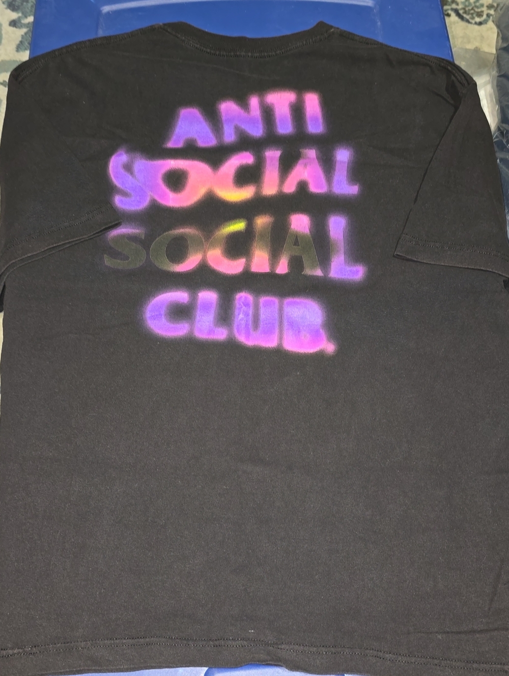 Anti Social Social Club Lava Tee, featuring a prominent purple and pink gradient